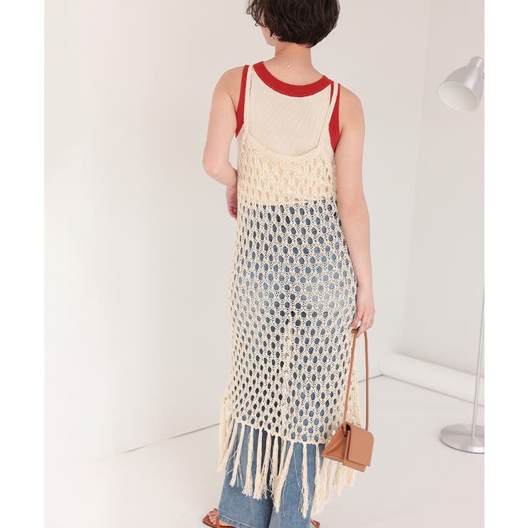 マクラメ編みフリンジワンピース | titivate | 詳細画像20 