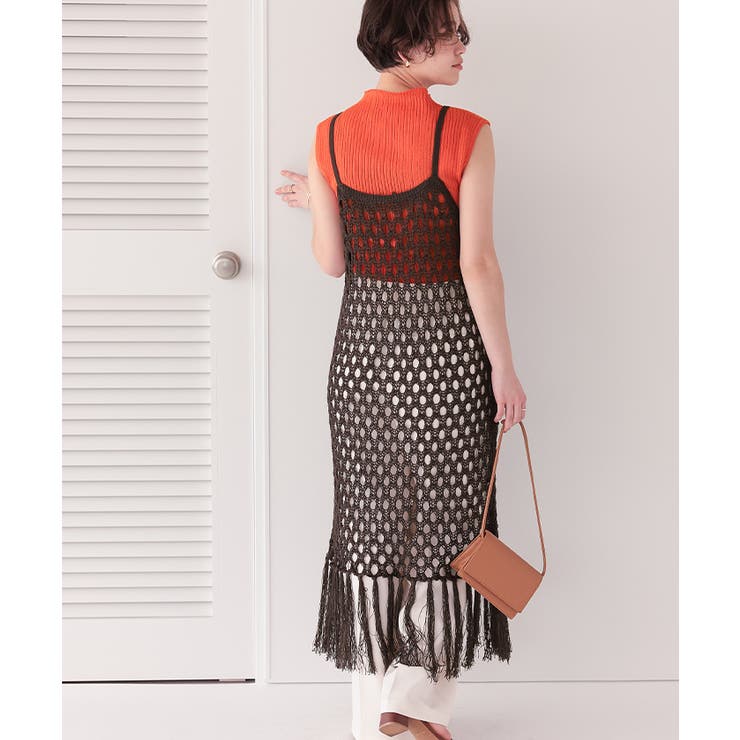 マクラメ編みフリンジワンピース | titivate | 詳細画像3 