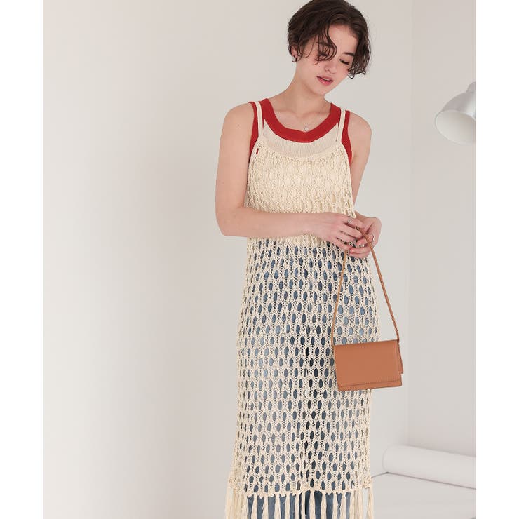 マクラメ編みフリンジワンピース | titivate | 詳細画像7 