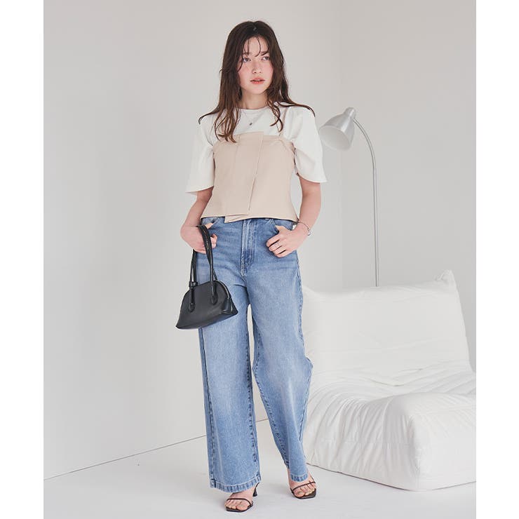 クルーネックタックスリーブトップス | titivate | 詳細画像23 