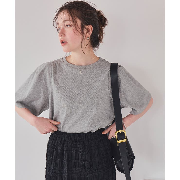 クルーネックタックスリーブトップス | titivate | 詳細画像14 
