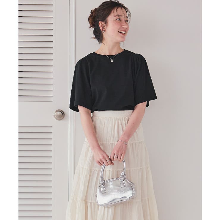 クルーネックタックスリーブトップス | titivate | 詳細画像17 