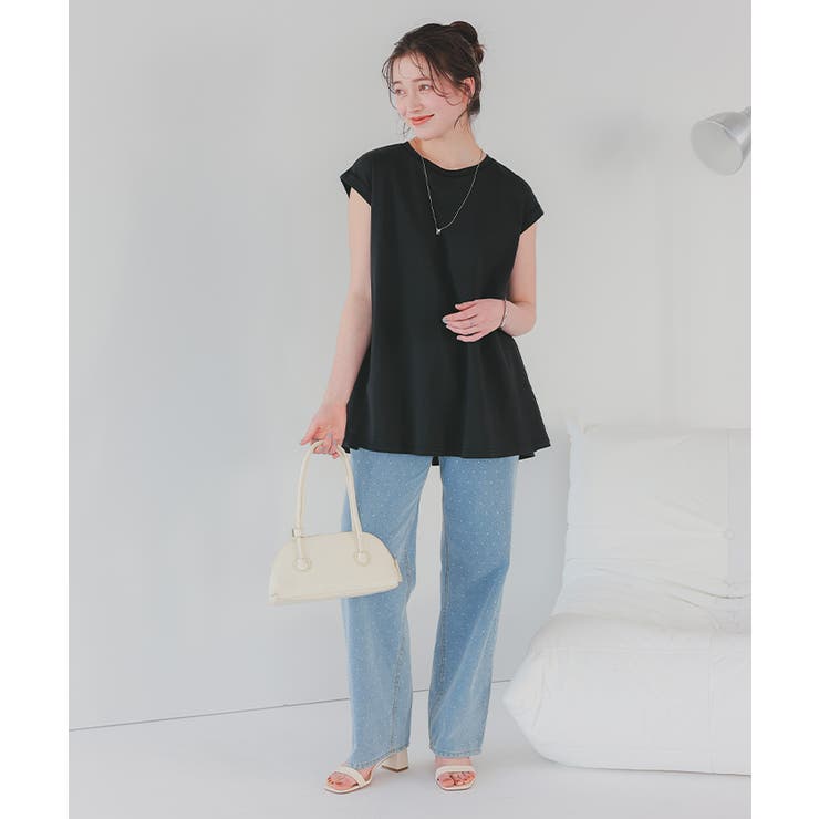 汗染み防止バックフレアTシャツ | titivate | 詳細画像17 