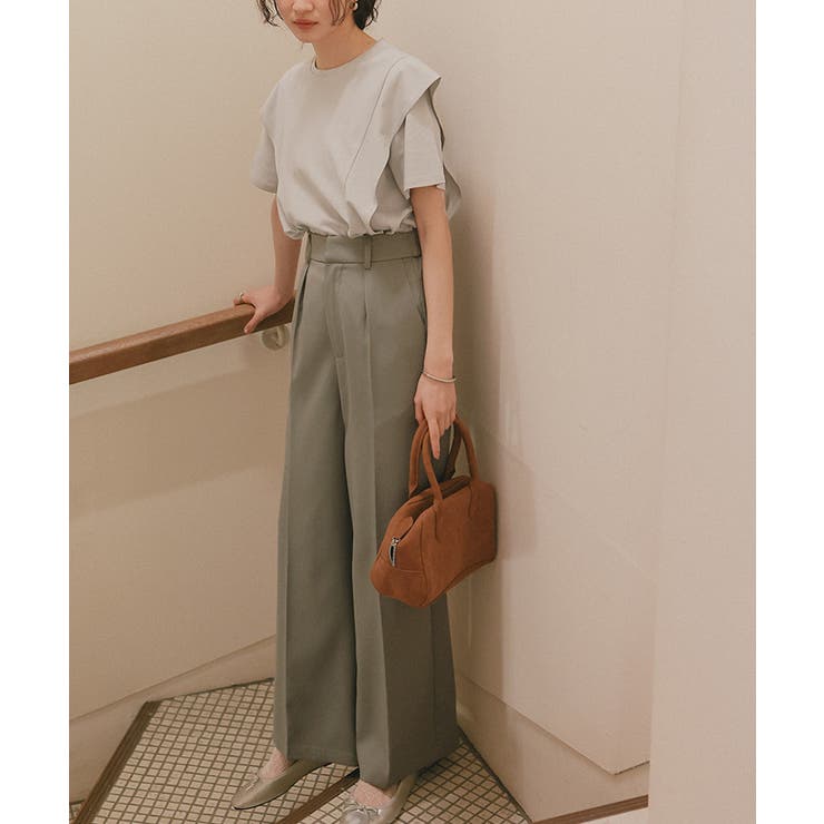 汗染み防止ラッフルスリーブTシャツ | titivate | 詳細画像9 