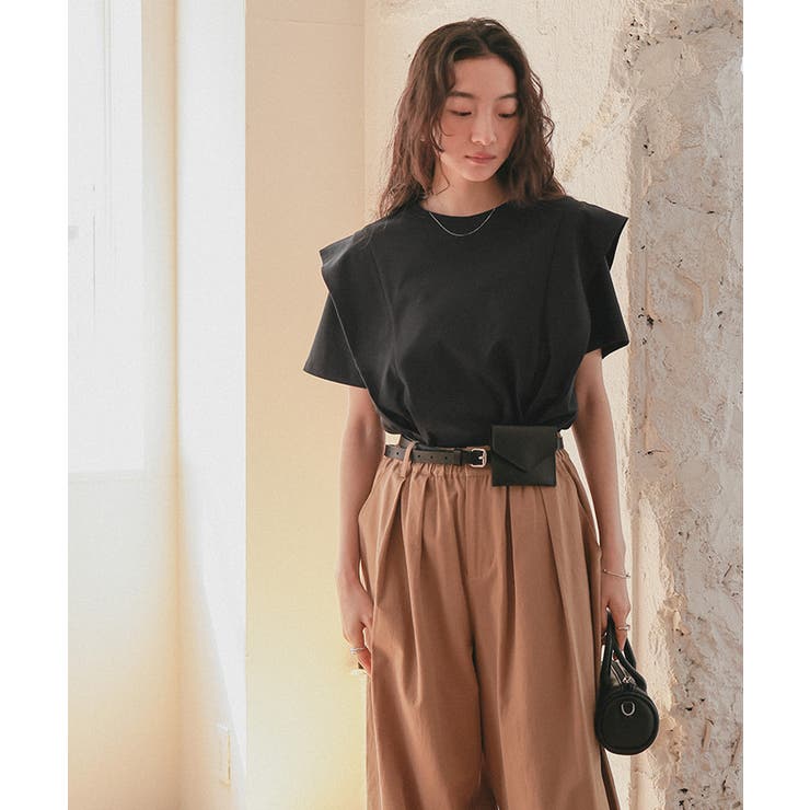 汗染み防止ラッフルスリーブTシャツ | titivate | 詳細画像3 