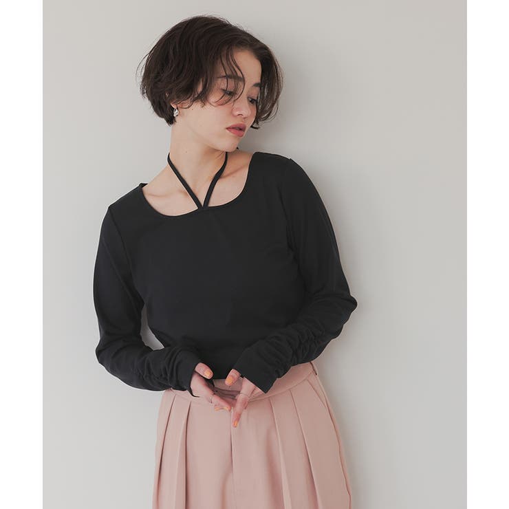 チョーカーデザインリブトップス | titivate | 詳細画像8 