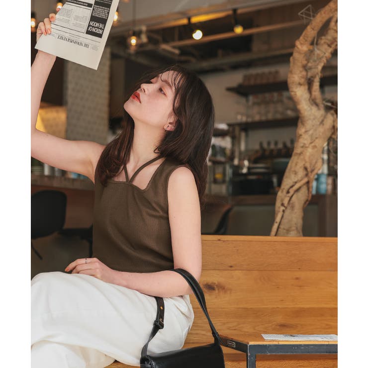 前後2wayデザインリブタンクトップ | titivate | 詳細画像2 