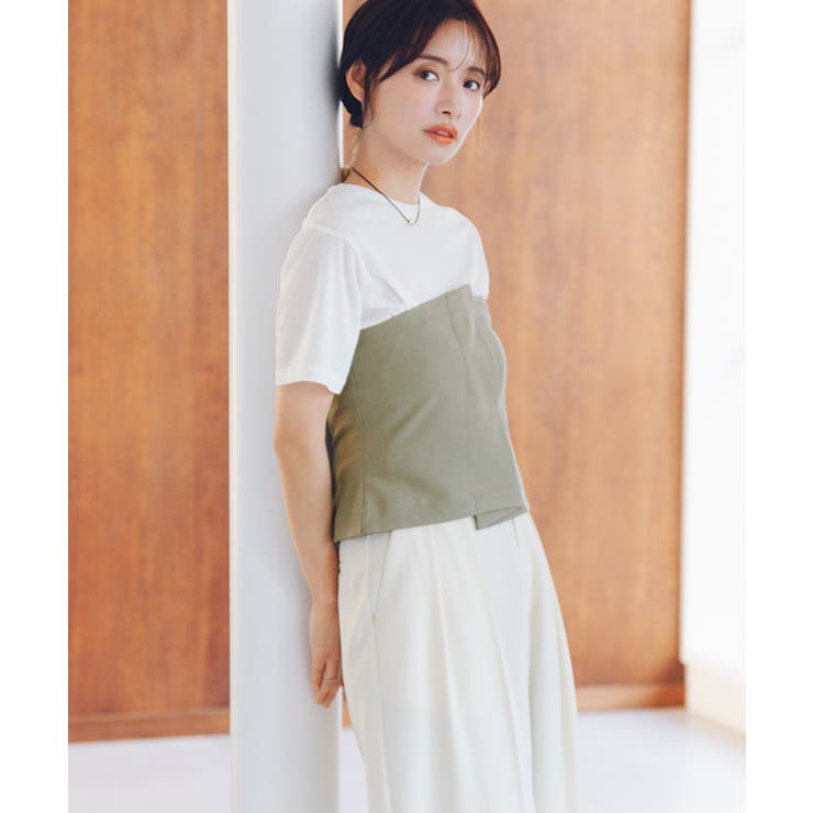 ハーフスリーブシアーカットソートップス | titivate | 詳細画像21 