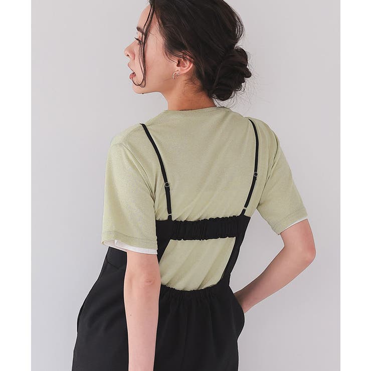 ハーフスリーブシアーカットソートップス | titivate | 詳細画像9 