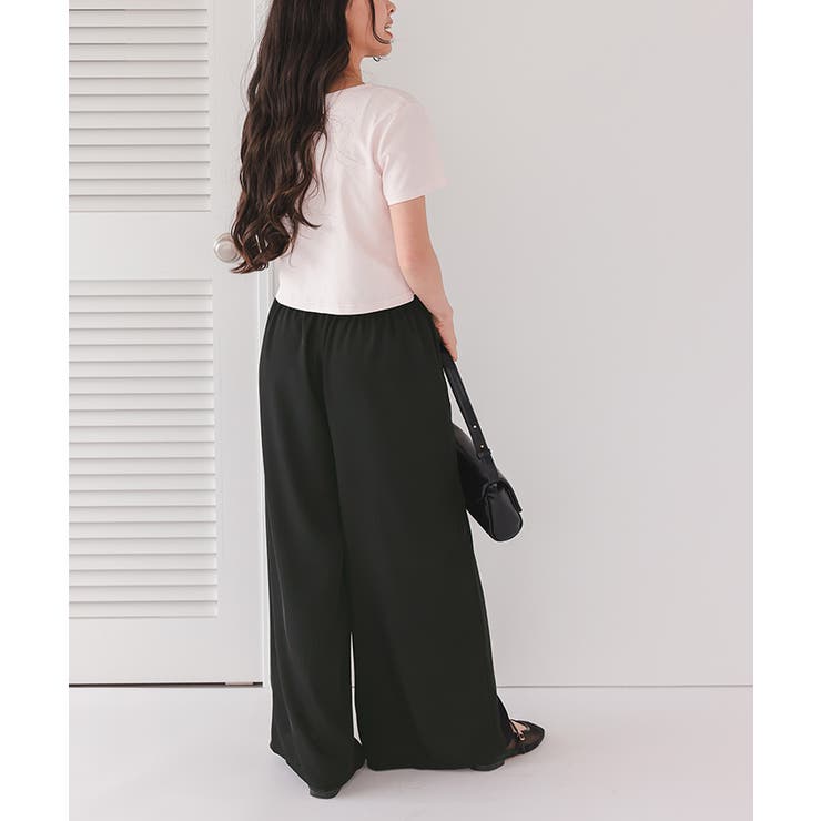 タグ付きリラックスイージーパンツ | titivate | 詳細画像3 