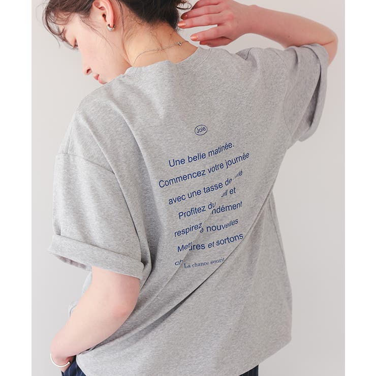 購入不可mimosa☆45R日本製バックポケットが可愛いTシャツ 刺繍がかわいいバックシャンTシャツ 「ミニラボ」(ミニラボ/mini