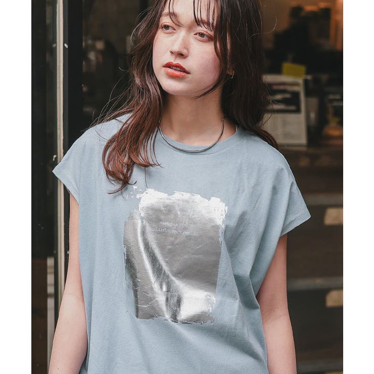箔プリントフレンチスリーブTシャツ | titivate | 詳細画像20 
