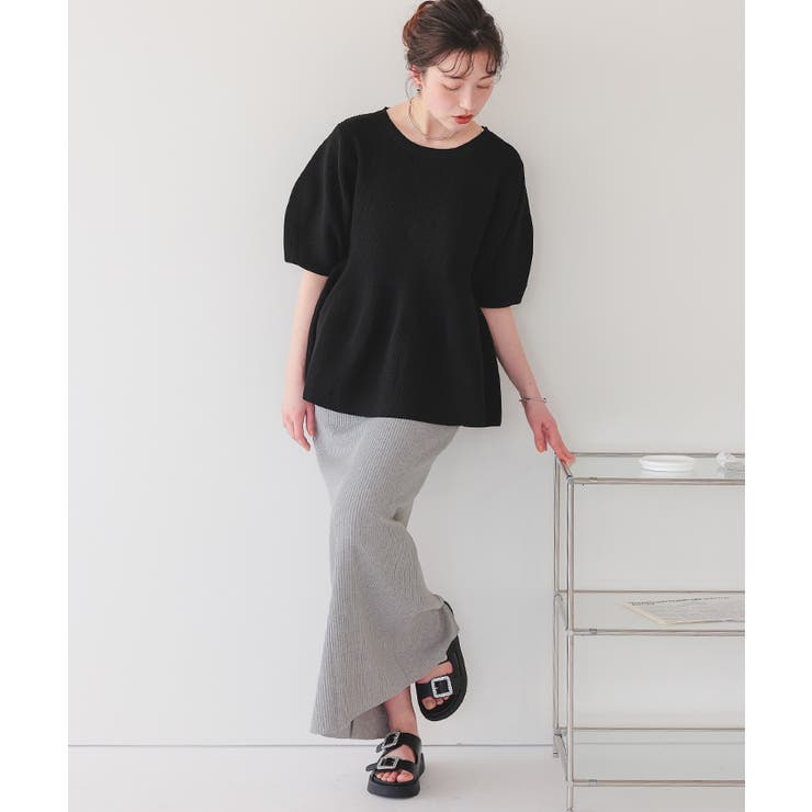 セルフカットリブカットソーIラインスカート | titivate | 詳細画像17 