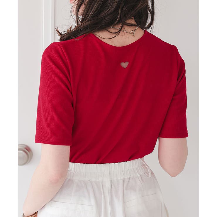 【GRAVER】ベアハートブラック刺繍半袖T 2COLOR AMBIDEX Store △〇 syuwa syuwa ドット ハイネック半袖プル