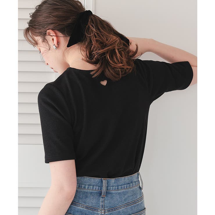 【GRAVER】ベアハートブラック刺繍半袖T 2COLOR 0001_b30e9377-5b45-49f8-ba20-