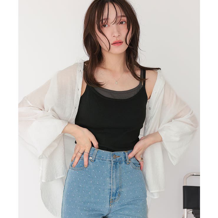 カップ付きレイヤード風キャミソール | titivate | 詳細画像25 