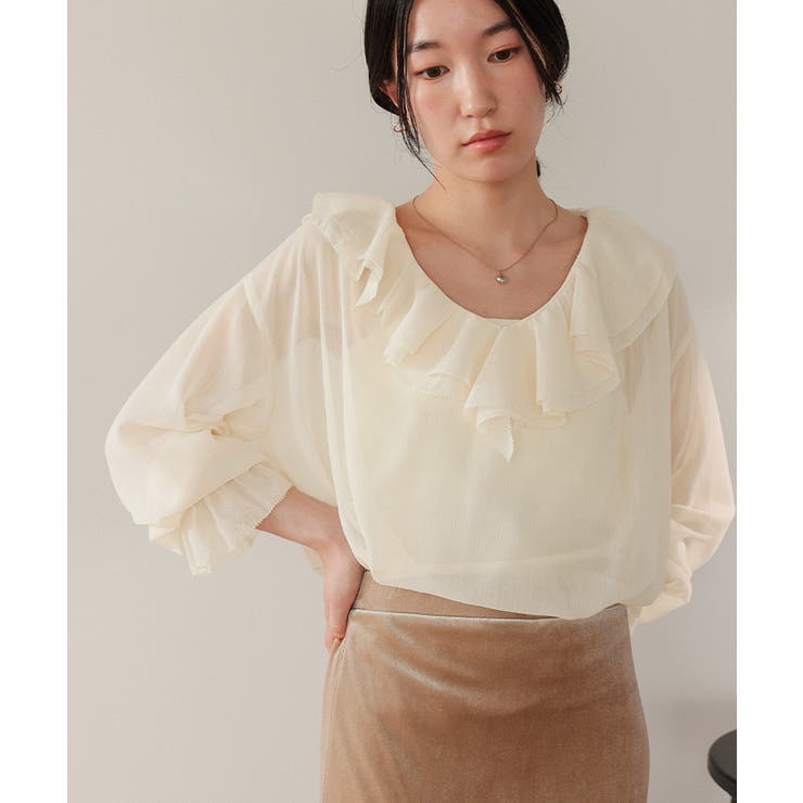 ラッフルフリルシアーブラウス | titivate | 詳細画像28 