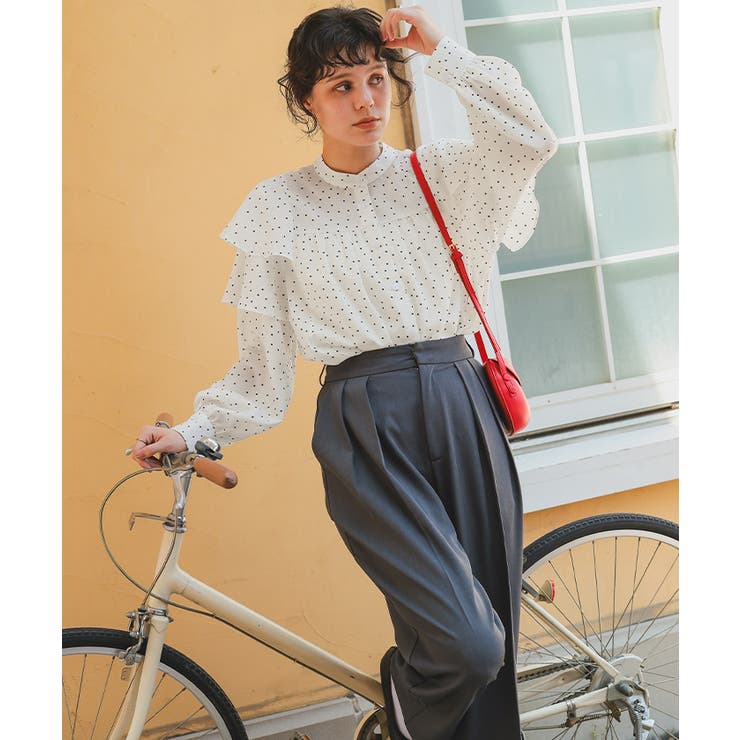 スリーブフレアデザインギャザーブラウス | titivate | 詳細画像3 