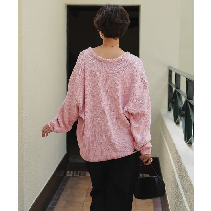 ルーズ深Vネックニットプルオーバー | titivate | 詳細画像23 