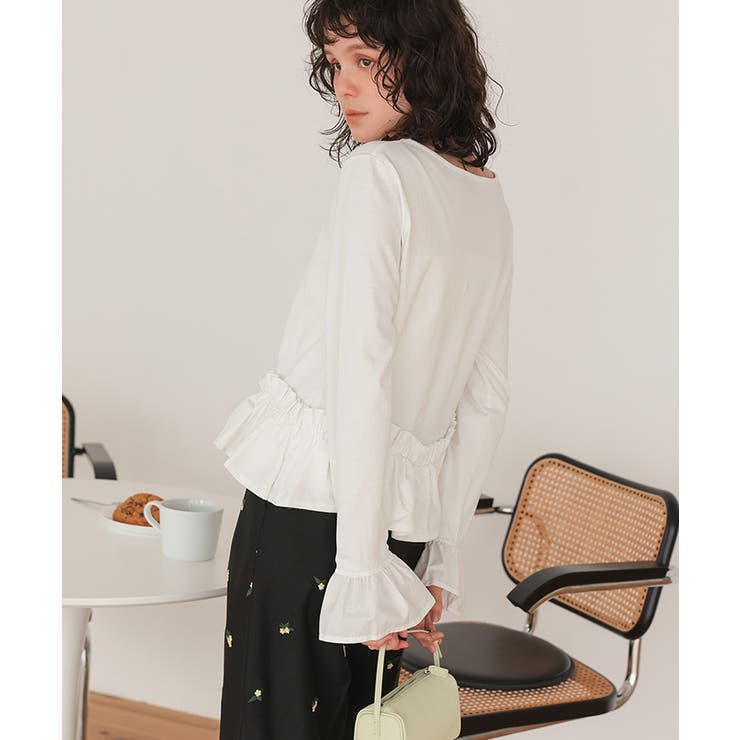 裾フリルデザインロングスリーブTシャツ | titivate | 詳細画像29 