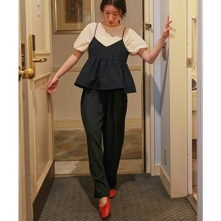 Vネックペプラムキャミソールトップス | titivate | 詳細画像18 