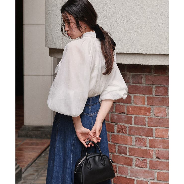 エアリーコットンボイルボウタイブラウス | titivate | 詳細画像24 