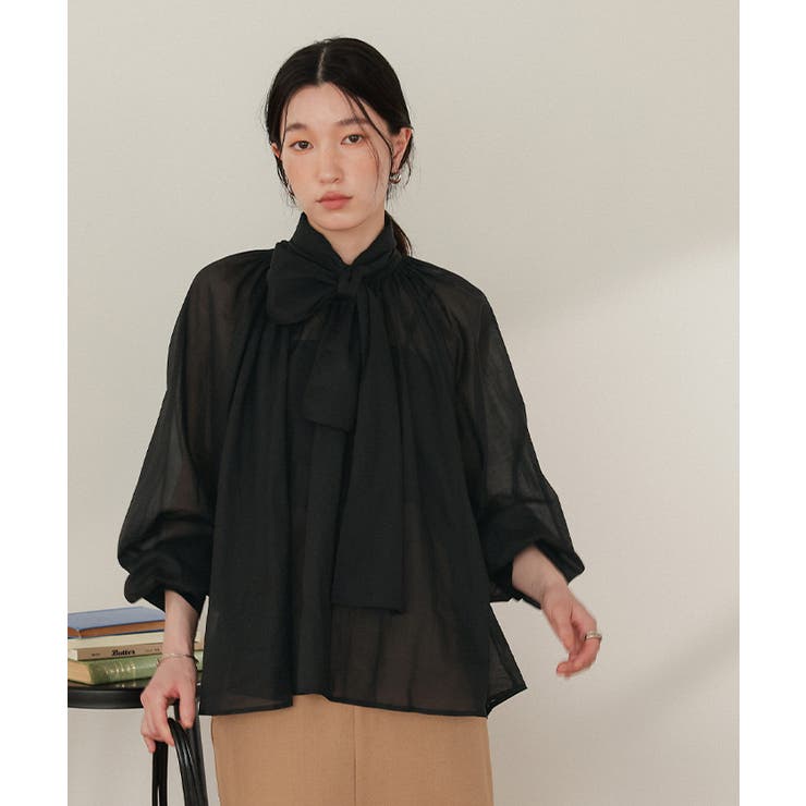 エアリーコットンボイルボウタイブラウス | titivate | 詳細画像31 