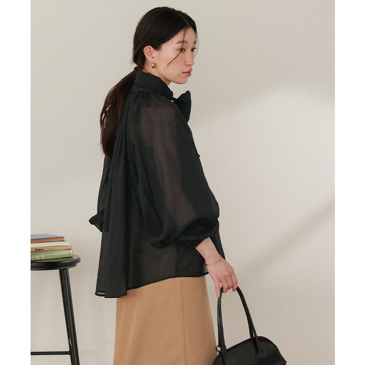 エアリーコットンボイルボウタイブラウス | titivate | 詳細画像32 