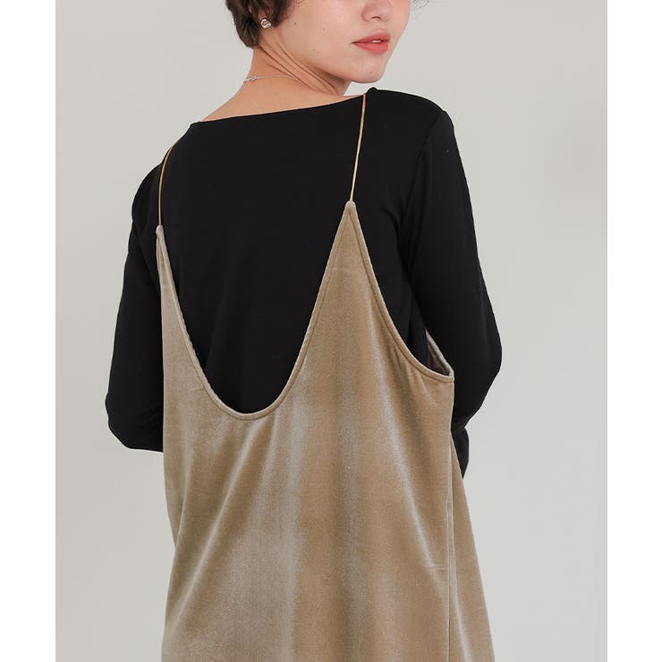 前後2wayベロアキャミソールワンピース | titivate | 詳細画像9 