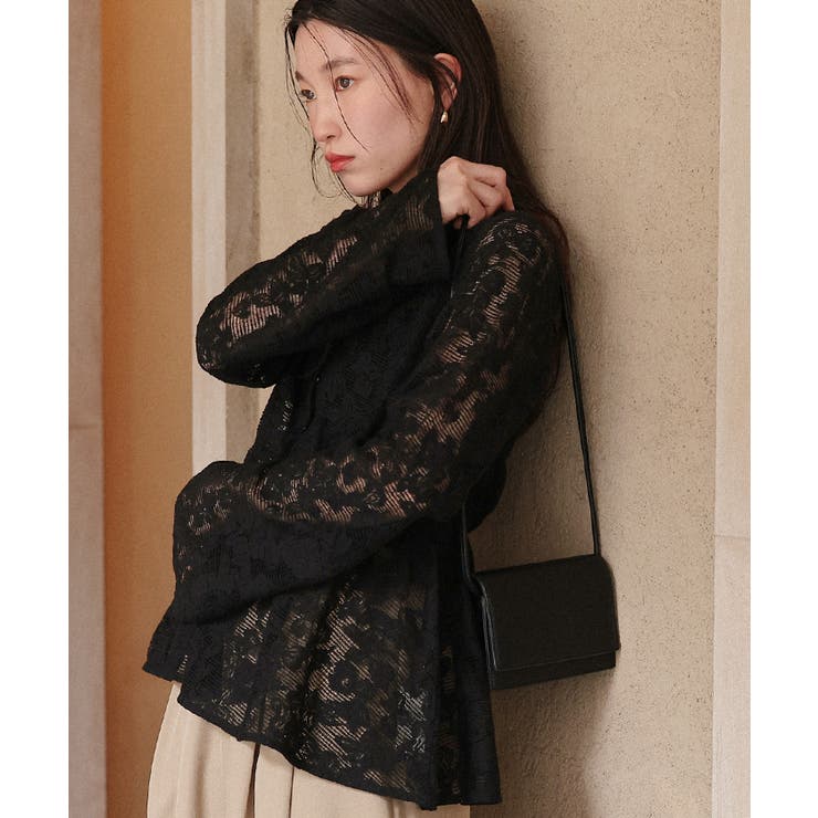 Vネックペプラムデザインレースブラウス | titivate | 詳細画像2 