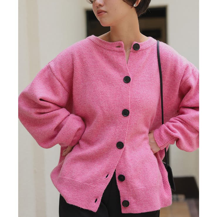 クルーネックオーバーニットカーディガン | titivate | 詳細画像25 