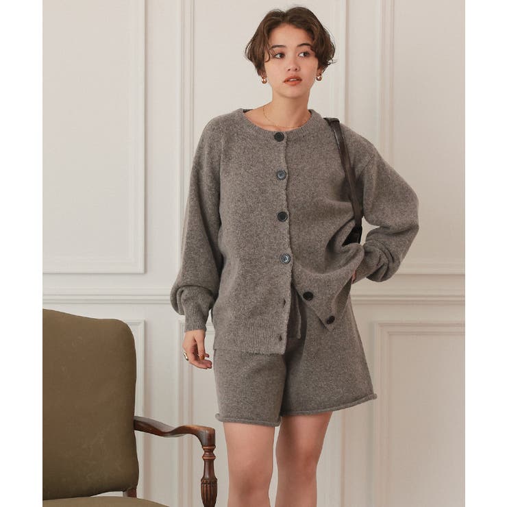 クルーネックオーバーニットカーディガン | titivate | 詳細画像18 