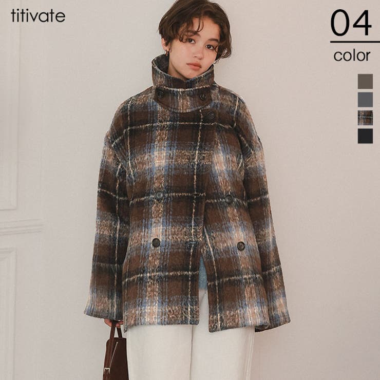 2wayカラーミドルシャギーコート | titivate | 詳細画像1 