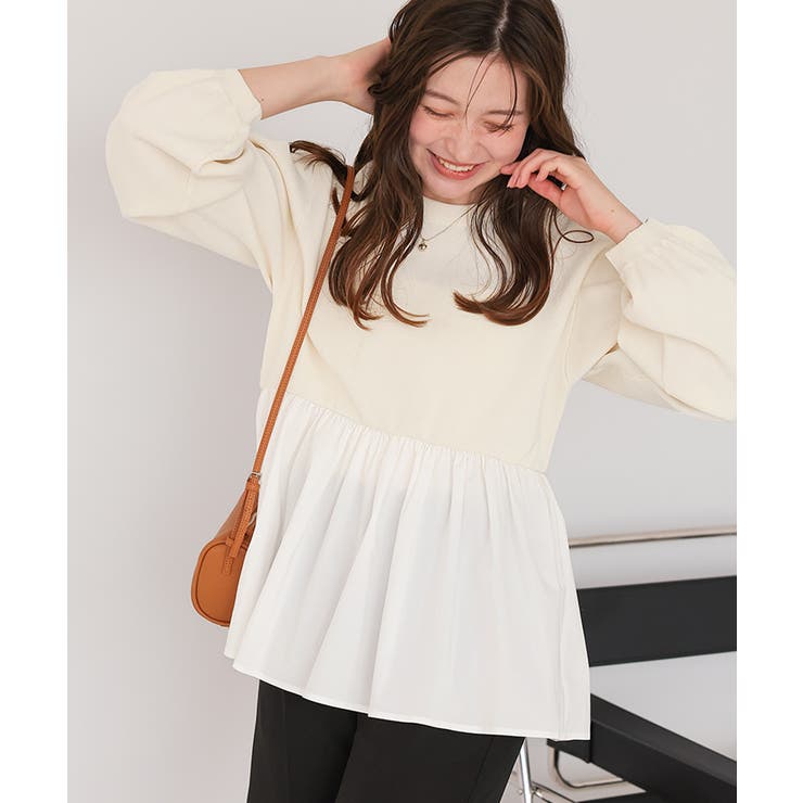 ペプラムドッキングニットプルオーバー | titivate | 詳細画像8 