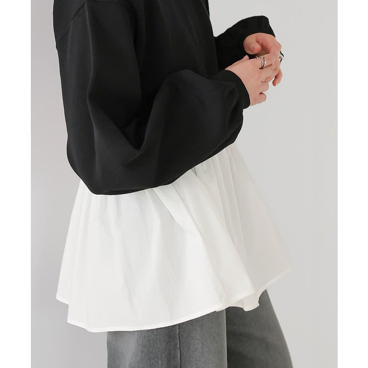 ペプラムドッキングニットプルオーバー[品番：TV000018056