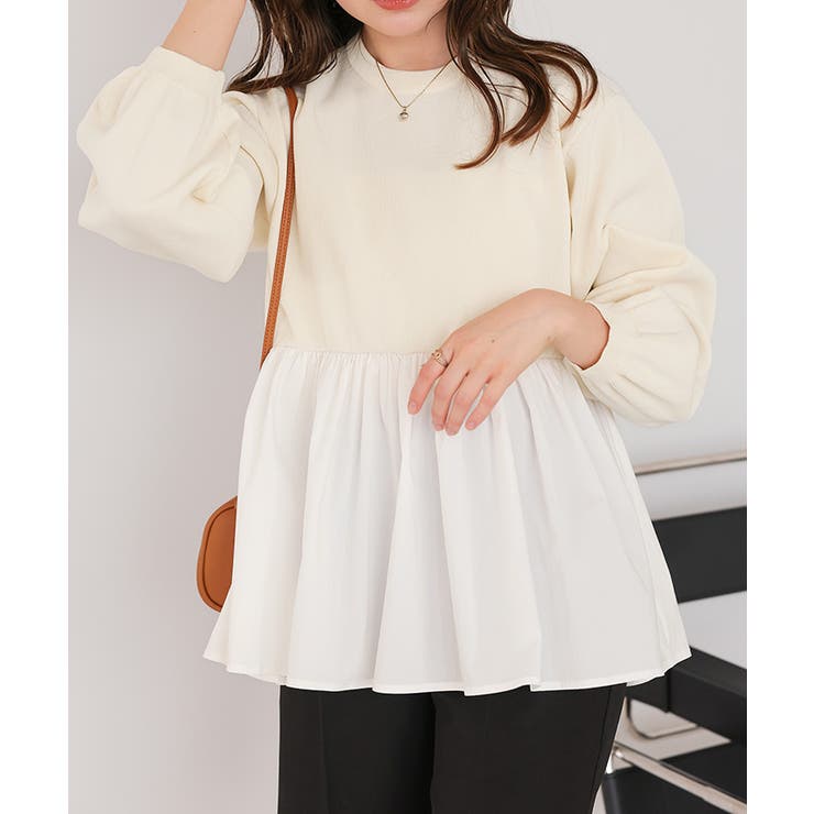 ペプラムドッキングニットプルオーバー | titivate | 詳細画像2 