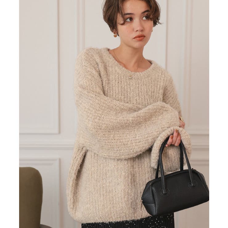 ゆったりルーズブークレーニットトップス/チュニック | titivate | 詳細画像24 