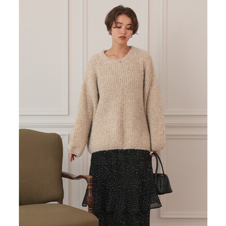 ゆったりルーズブークレーニットトップス/チュニック | titivate | 詳細画像25 