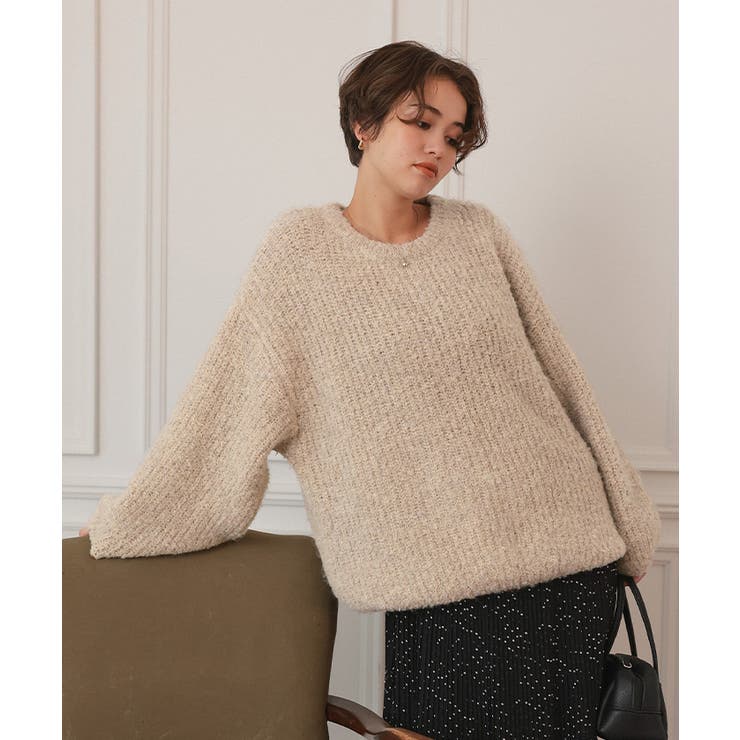 ゆったりルーズブークレーニットトップス/チュニック | titivate | 詳細画像26 