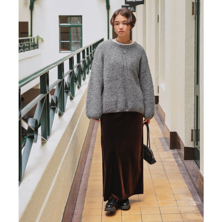 ゆったりルーズブークレーニットトップス/チュニック | titivate | 詳細画像32 