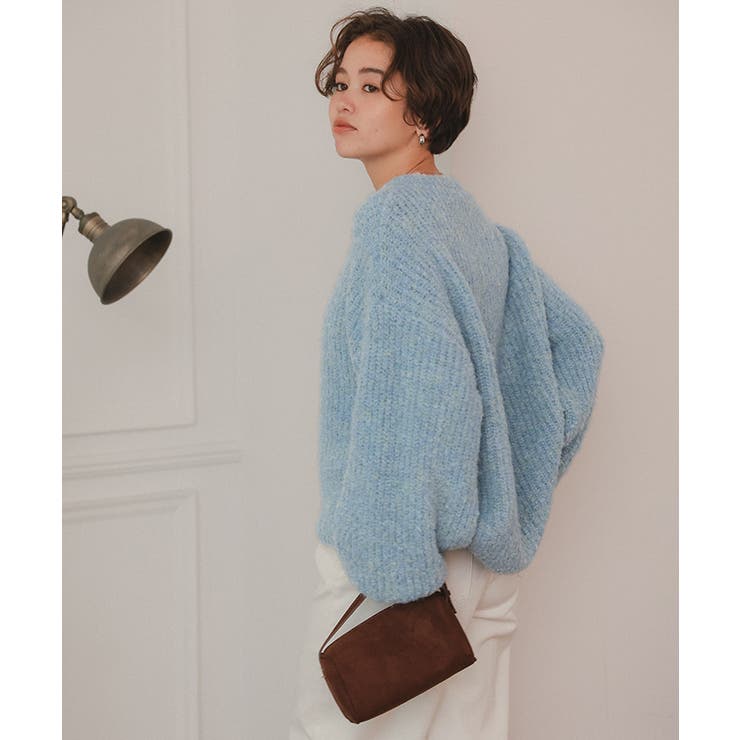 ゆったりルーズブークレーニットトップス/チュニック | titivate | 詳細画像3 