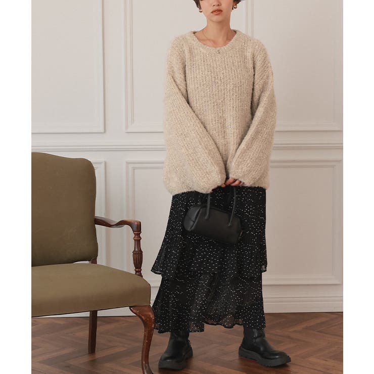 ゆったりルーズブークレーニットトップス/チュニック | titivate | 詳細画像8 