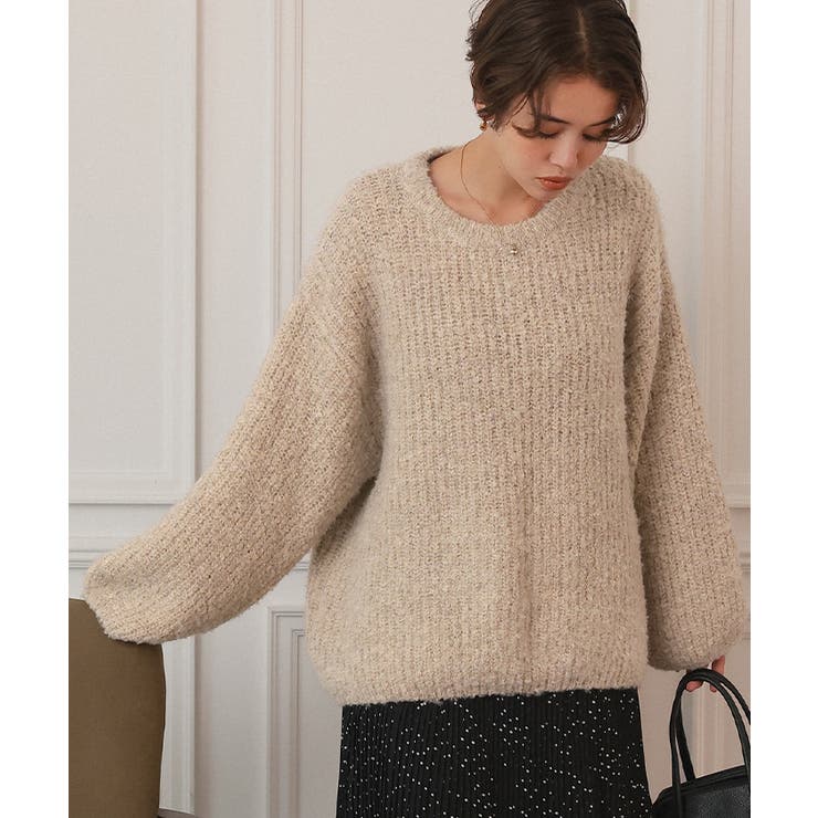 ゆったりルーズブークレーニットトップス/チュニック | titivate | 詳細画像9 