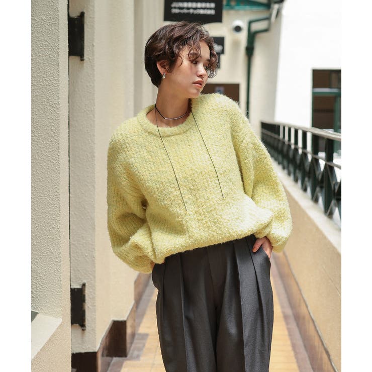 ゆったりルーズブークレーニットトップス/チュニック | titivate | 詳細画像11 