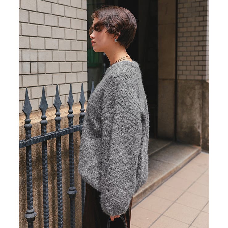 ゆったりルーズブークレーニットトップス/チュニック | titivate | 詳細画像15 