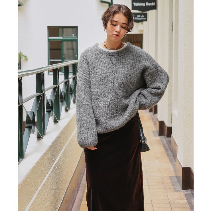 ゆったりルーズブークレーニットトップス/チュニック | titivate | 詳細画像16 