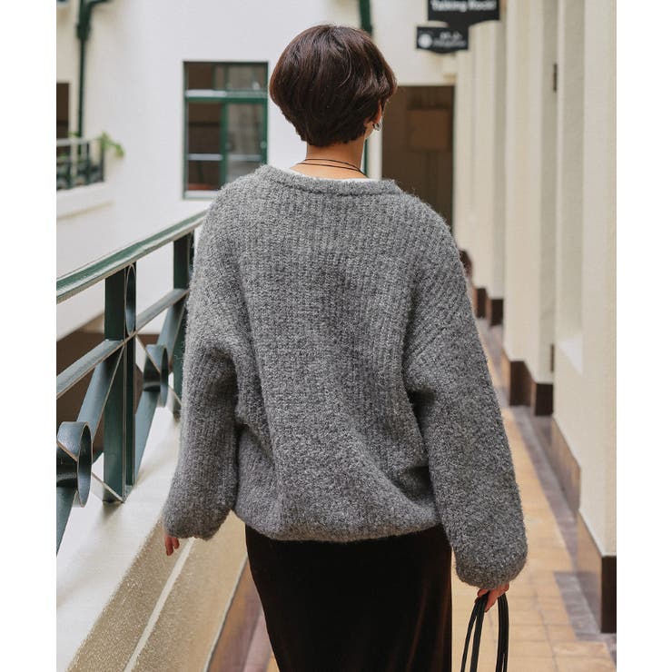 ゆったりルーズブークレーニットトップス/チュニック | titivate | 詳細画像17 