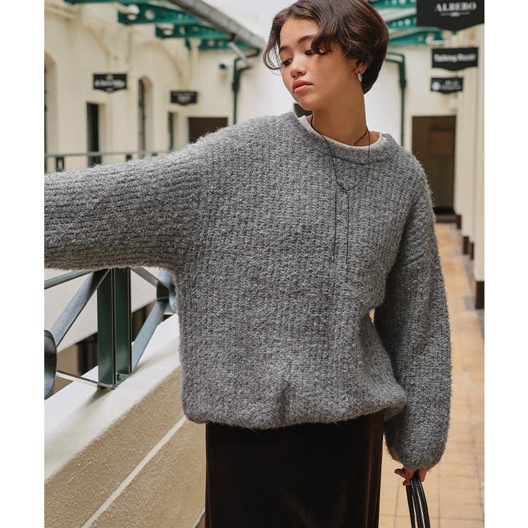 ゆったりルーズブークレーニットトップス/チュニック | titivate | 詳細画像18 