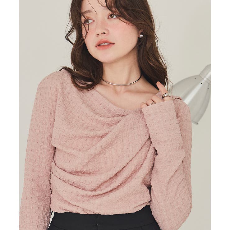 ドレープデザインロングスリーブトップス | titivate | 詳細画像9 