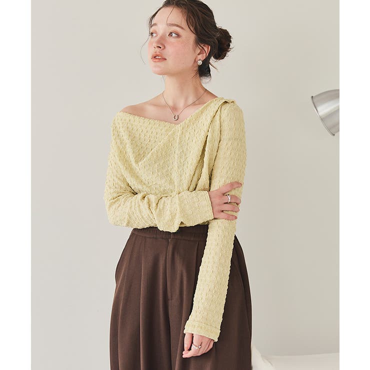 ドレープデザインロングスリーブトップス | titivate | 詳細画像13 